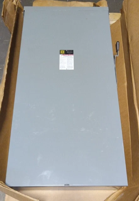 New Square D D326Nr 600 Amp Safety Switch Disconnect 3R 3 Pole Fusible 240 Vac