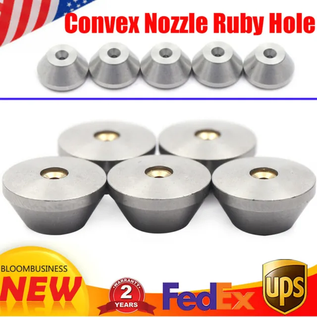 5pcs Single Hole Convex Nozzle Ruby Hole 0.3mm for Water Jet Cutting Machine