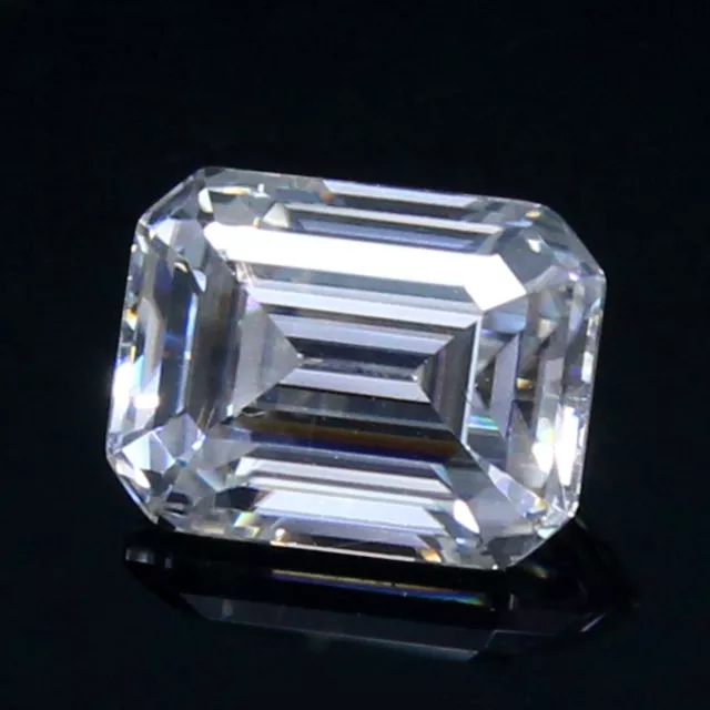 Bello TCW 1.60 KT De Colore VVS1 Bianco Diamante Sfuso 8x6 MM Smeraldo Taglio