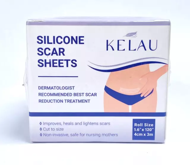 Kelau Silicone Scar Sheets Strips Scar Tape Roll 1.6”X120"