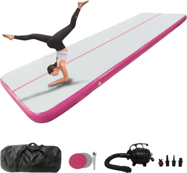 13/16/20FT Air Track Inflatable Gymnastics Mat Training Mat w/Electric Air Pump