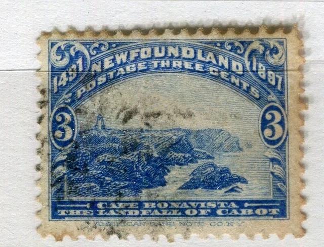 NEWFOUNDLAND; 1897 early QV Jubilee issue fine used 3c. value