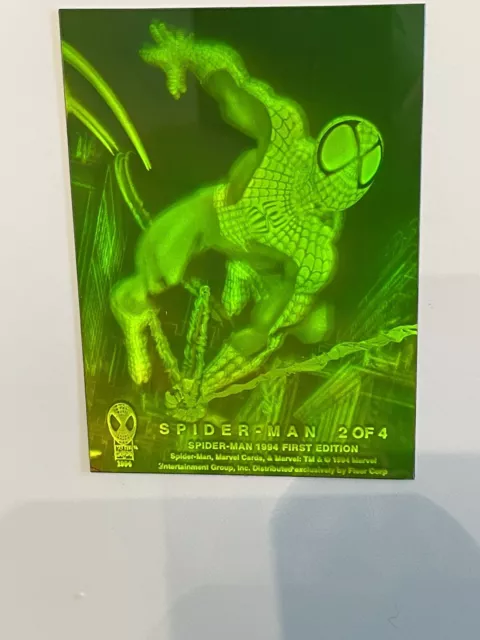 1994 MARVEL FLEER SPIDER-MAN 1ST EDITION 2 OF 4 Hologram 3D