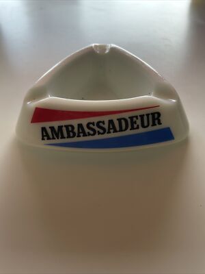 Cendrier Carlsberg ancien en opaline Opalex France 