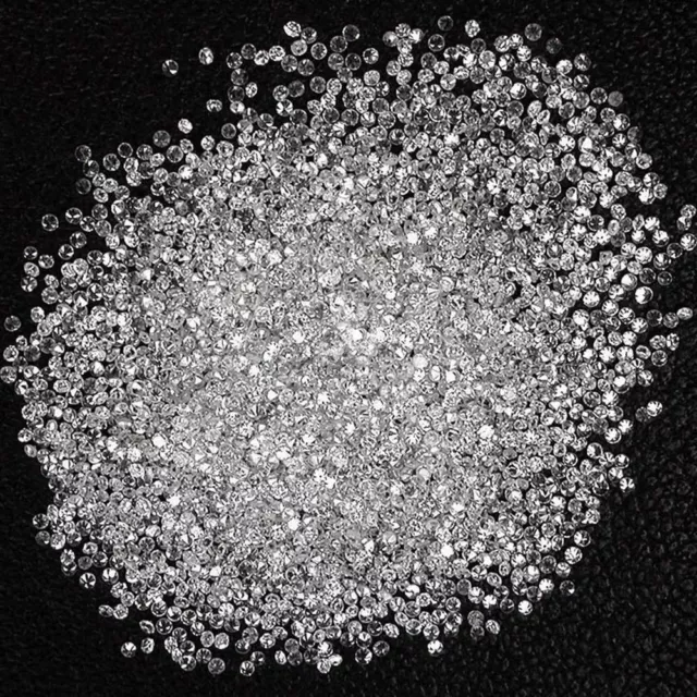 Lot en gros de 1,5 mm de topaze blanche naturelle à facettes rondes,... 2