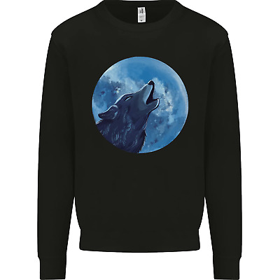 A Howling Wolf Full Moon Werewolves Mens Sweatshirt Jumper