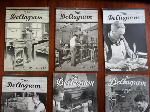 Deltagram Great Depression 1932-36 wood working Trade Magazine Lot x 9 3