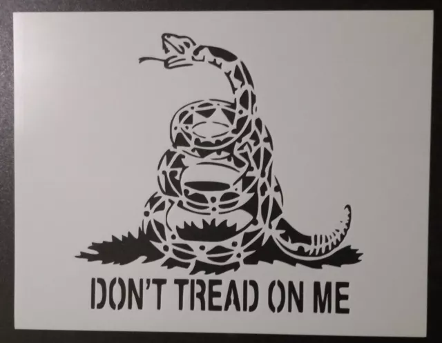 Don't Tread On Me Snake Gadsden Flagge 8,5"" x 11"" Schablone SCHNELLER KOSTENLOSER VERSAND 2