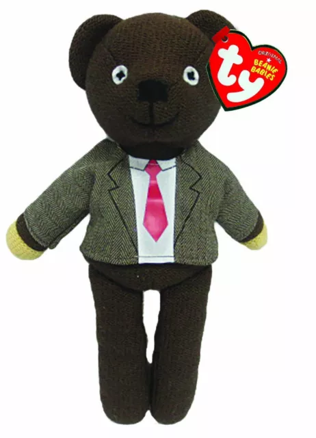 Ty Mr Bean Teddy In Suit Ty Official Beanie Baby Plush Soft Toy New With Tags