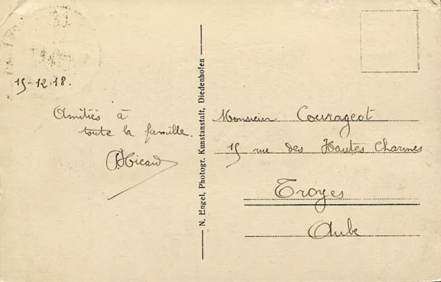 CPA 57 - Thionville - Promenade near the Moselle - Diedenhofen stamp 14/12/19 2