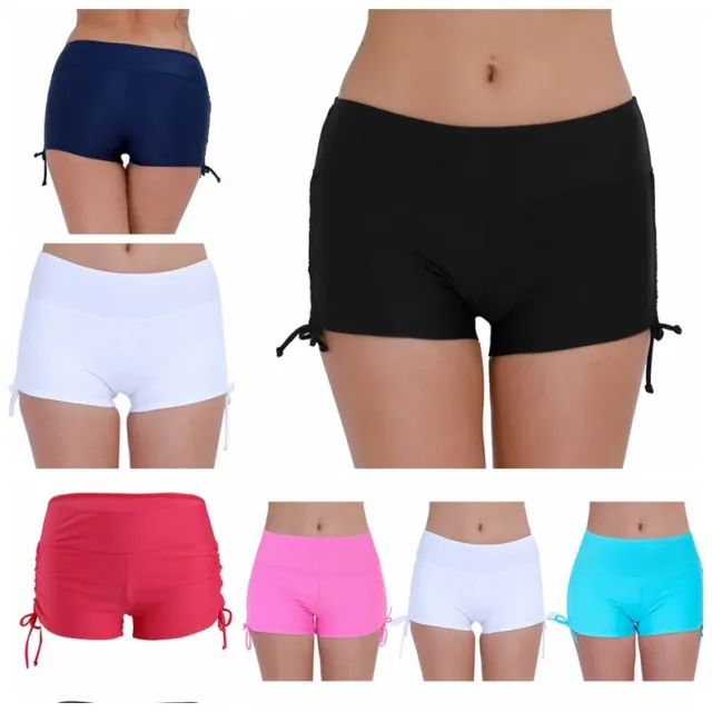 Women's Beach Swim Shorts Swimwear Bikini Bottoms Swimwear Adjustable Ties