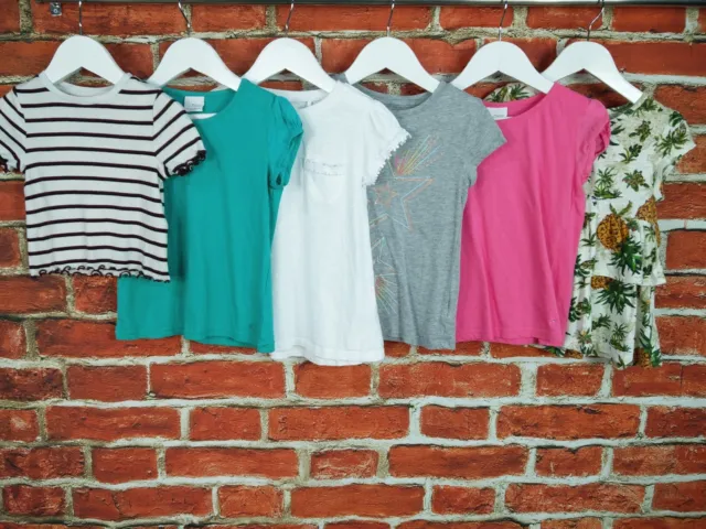 Girls Bundle Aged 4-5 Years Next Gap ,&S Short Sleeve Summer T-Shirts Star 110Cm