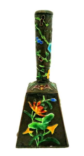 Antique Petite Chinese Floral Enamel Bell
