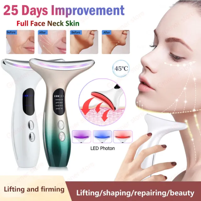 LED Photon Microcurrent Facial Skin Tightening Firming Neck Lift Beauty Machine