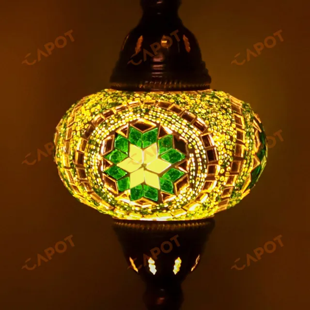 Lustre suspension plafond mosaïque turque marocain luminaire lampe lanterne 3
