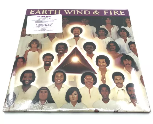 SEALED VINTAGE EARTH WIND & FIRE: FACES Vinyl LP 1980 + POSTER New KC2 ...