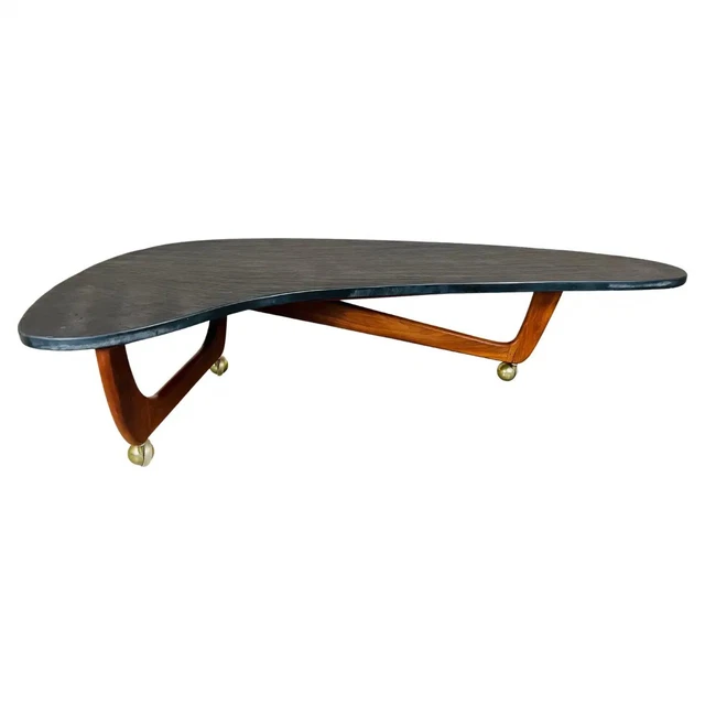 Adrian Pearsall Slate Top & Walnut Biomorphic Boomerang Coffee or Cocktail Table Adrian Pearsall Slate Top & Walnut Biomorphic Boomerang Coffee or Cocktail Table