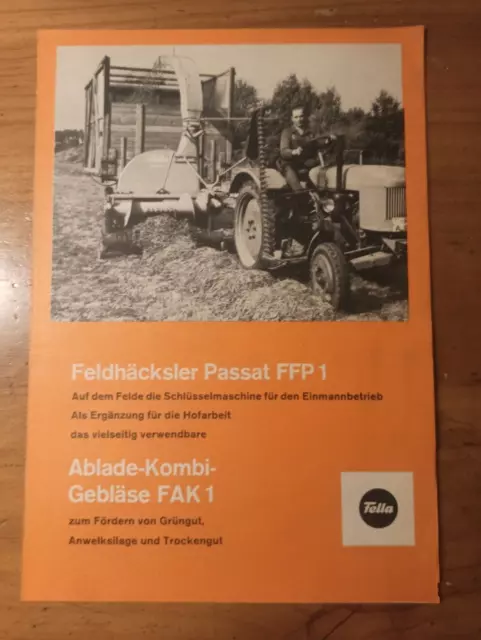 Prospekt FELLA Feldhäcksler Brochüre Traktor Schlepper A