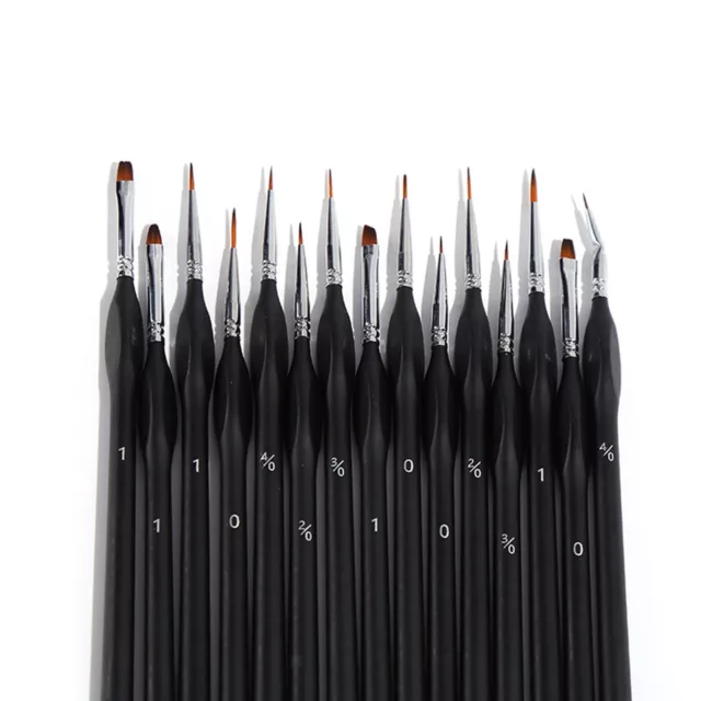 Set di pennelli per pittura 15 pezzi Pennelli per dettagli artistici per