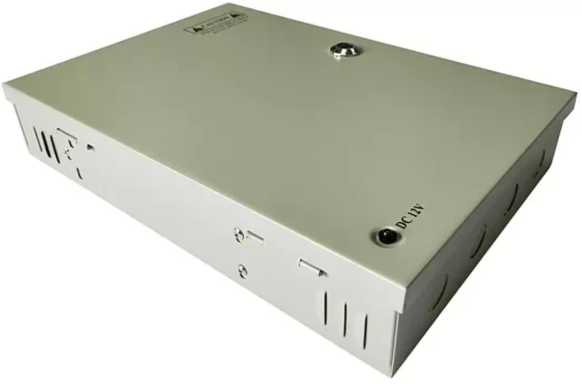 9 Channel 8CH Security Camera Power Supply Box DC 12V 10A CCTV DVR Distribution