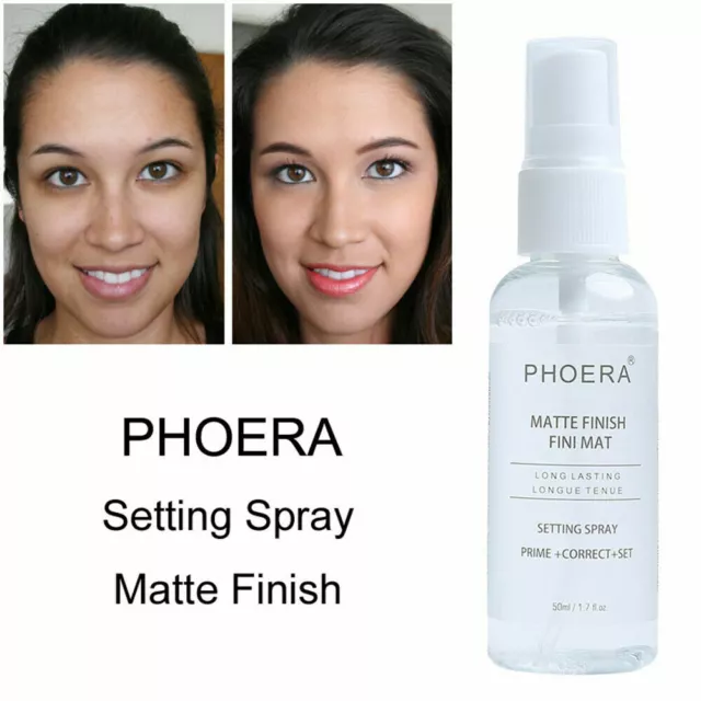 Phoera réglage maquillage mat spray apprêt visage fond de teint base fixateur hydraté 3