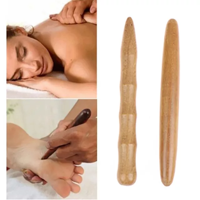 Palo de masaje corporal para pies de spa de madera alivio dolor muscular herramienta relajante JO