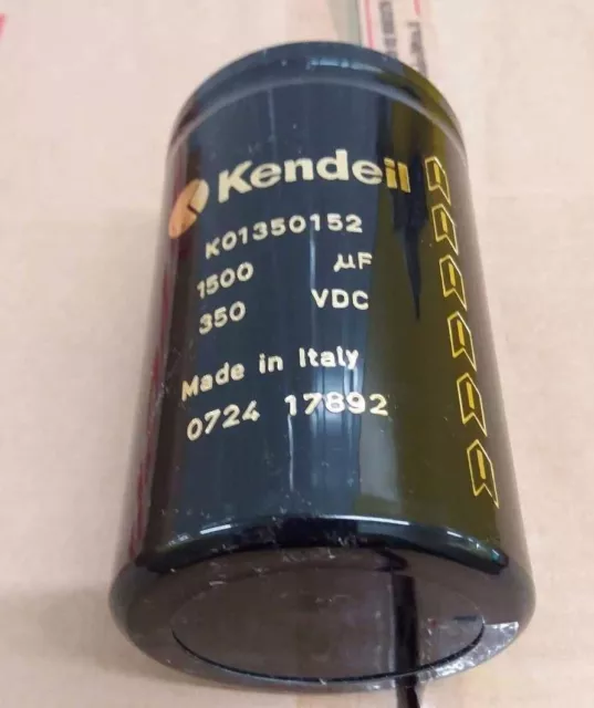 Kendeil 1500uF 350VDC K01 63 x 105 (K01350152) Aluminium Elektrolytkondensator 2