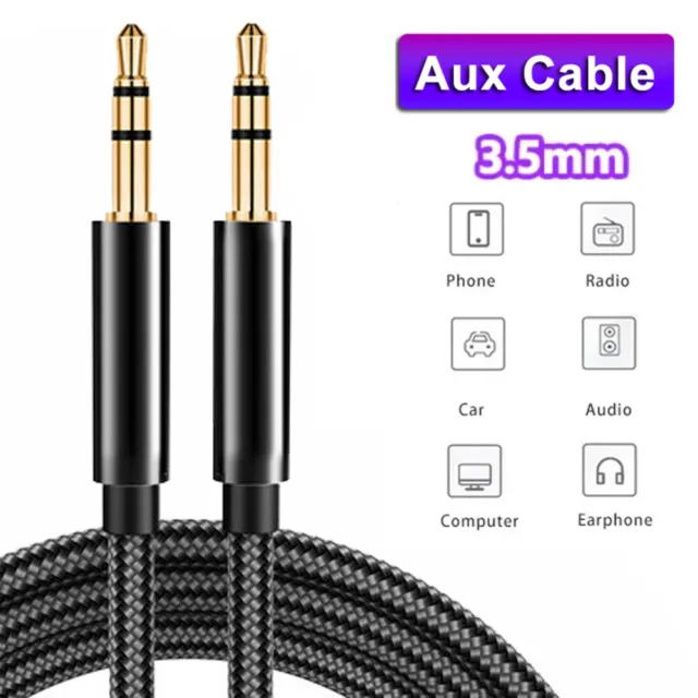3.5mm Aux Male to Male Auxiliary Cord Stereo Audio Cable For PC iPod MP3 Auto
