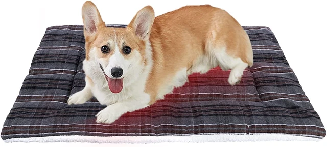 Estera de cama de felpa para perro mediana, ultra suave para perro 70 x 50 cm, lavable