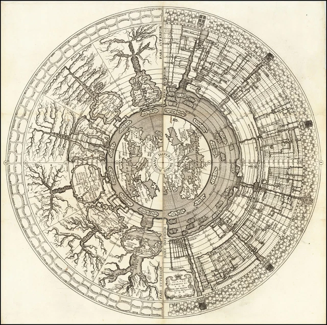 1722 DIAGRAM TIMELINE Map of the Ancient Roman Empire History Art