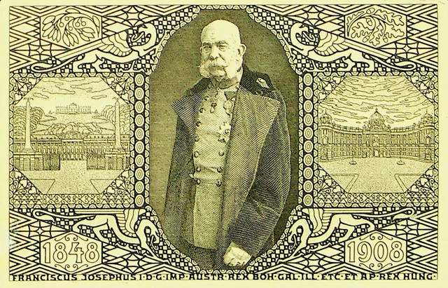 Österreich 1908 60th Jubiläum Von Kaiser Franz Josef Wein Stempel Ppc