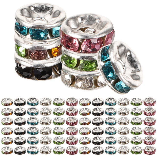 180 pièces porte-clés perles perles scintillantes pour bracelet diy porte-clés