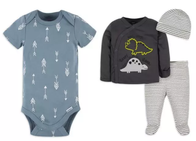 Gerber Newborn Baby Boy 3-Piece Set with Onesie