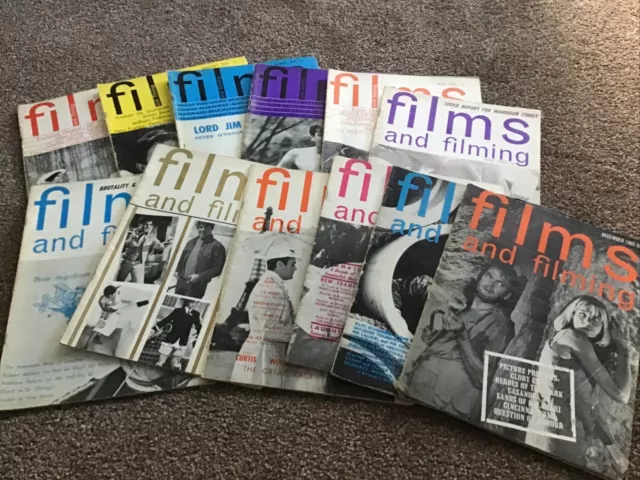 FILM AND FILMING MAGAZINE X 12 EDITIONS 1965 COMPLETE RUN FULL YEAR Magazines