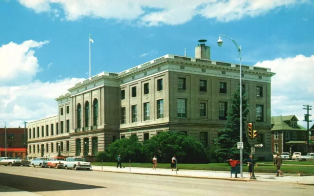 Postcard MT Great Falls Montana Federal Building Chrome Vintage PC H3456