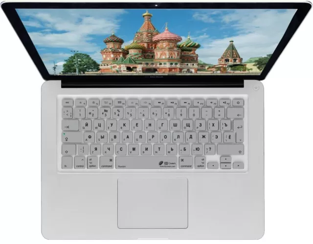 Tastatur-Abdeckung Skin Cover Deutsch auf Russisches Layout für MacBook Pro Air