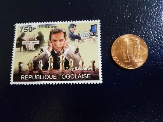Gary Kasparov Chess Grandmaster 2010 Republique Togolaise Stamp