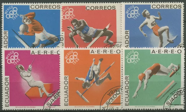 Ecuador 1967 Olympische Sommerspiele Mexiko 1325/30 gestempelt