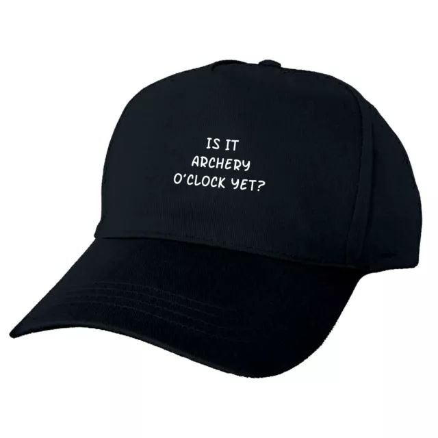 Is It Archery O'clock Yet? Hand Printed Funny Baseball Cap