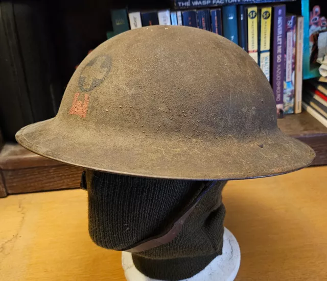 Very Rare WW1 US Army American Red Cross Helmet Helmet - with Provenance Letter