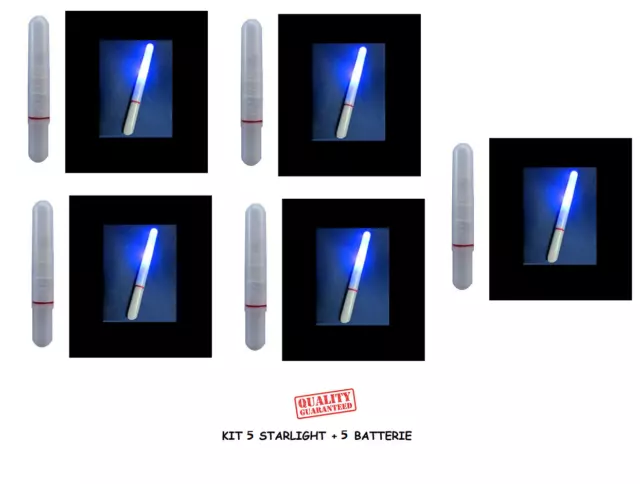 KIT 5 STARLIGHT led blu + 5 batterie elettronico galleggiante