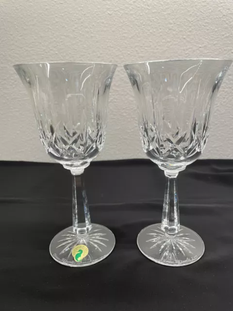 Waterford Ballyshannon Water Wine Goblets Cut Crystal 7 5/8 - Pre-Owned