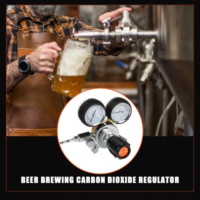 Dual Gauge Co2 Carbon Dioxide Draft Beer Dispensing Regulator Aluminium Brass