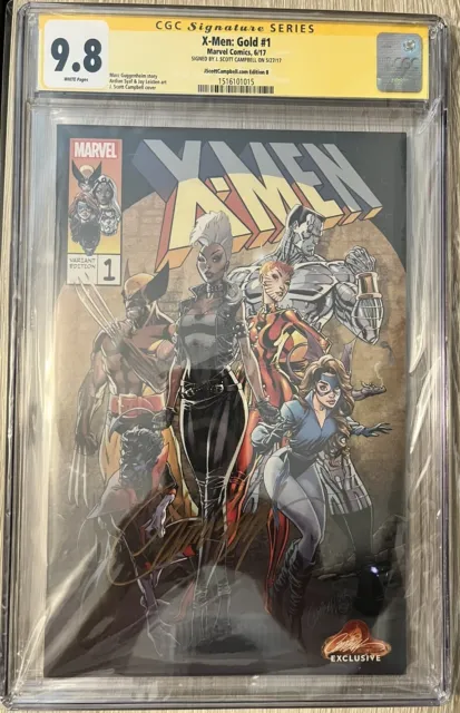 X-Men Gold #1 / J Scott Campbell Edition B Variant CGC 9.8 Signed