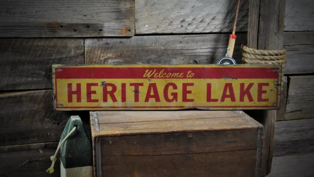 Custom Welcome To Lake House Sign - Rustic Hand Made Wooden Sign