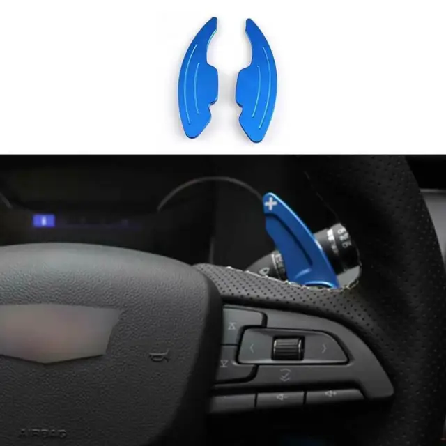 For Cadillac CT4 2020-2024 GL Aluminum Alloy Blue Steering Wheel Shift Paddles