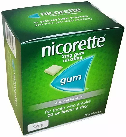 Nicorette Chewing Gum Original 2mg De 210 (Multiple Money Sauveur Lot) 09-2025 2