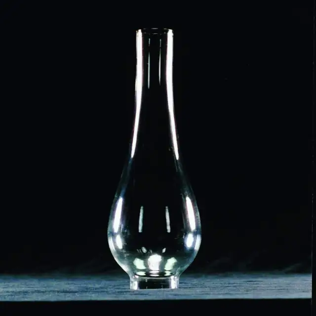 Clear Glass Lamp Chimney, Hurricane Globe 1 5/8 " Diameter Base x 8 1/2 " H