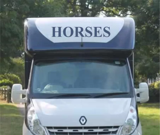 HORSE TRAILER STICKER  | HORSEBOX 'HORSES' SIGN | Graphic Vinyl Decal Lettering