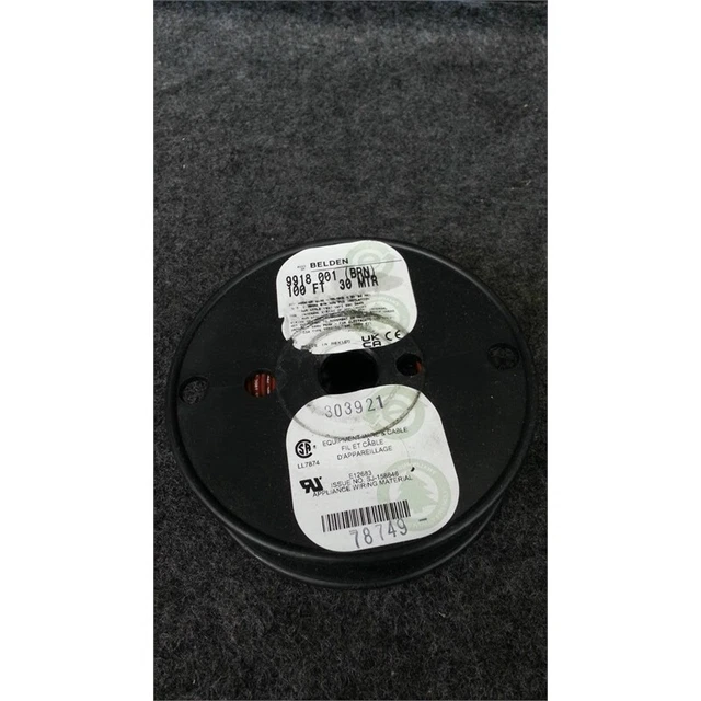 Belden 9918001 18 AWG Hook-Up Wire 16/30 Brown 300V 100FT